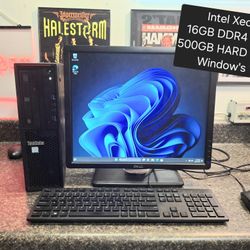 Lenovo Thinkstation Desktop Computer With Monitor Keyboard And Mouse Included