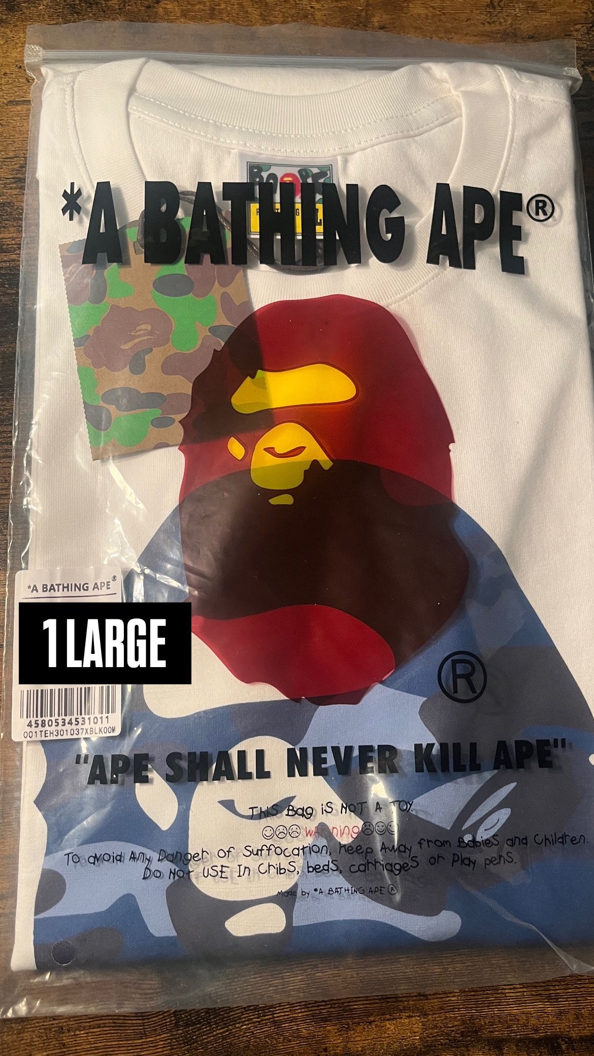 Blue White Bape Shirt