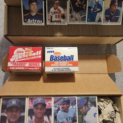 Baseball Card Sets 1984 Donruss, 86 Topps, 86 Topps And Fleer Traded
