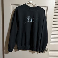 Women’s Let It Snow Christmas Crew Neck Sweatshirt Size XL Snowman 