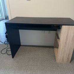 IKEA Black And Oak Desk