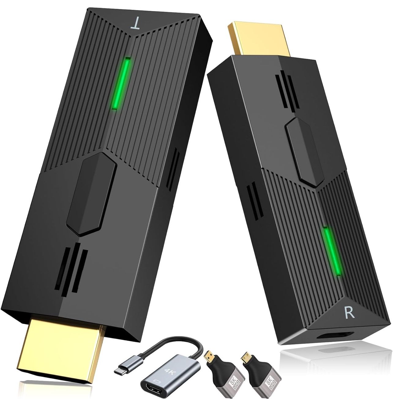 Wireless HDMI Transmitter and Receiver 4K, Plug & Play Portable 2.4G/5G Wireless HDMI Extender Kit for Streaming Video and Audio to Monitor from Lapto