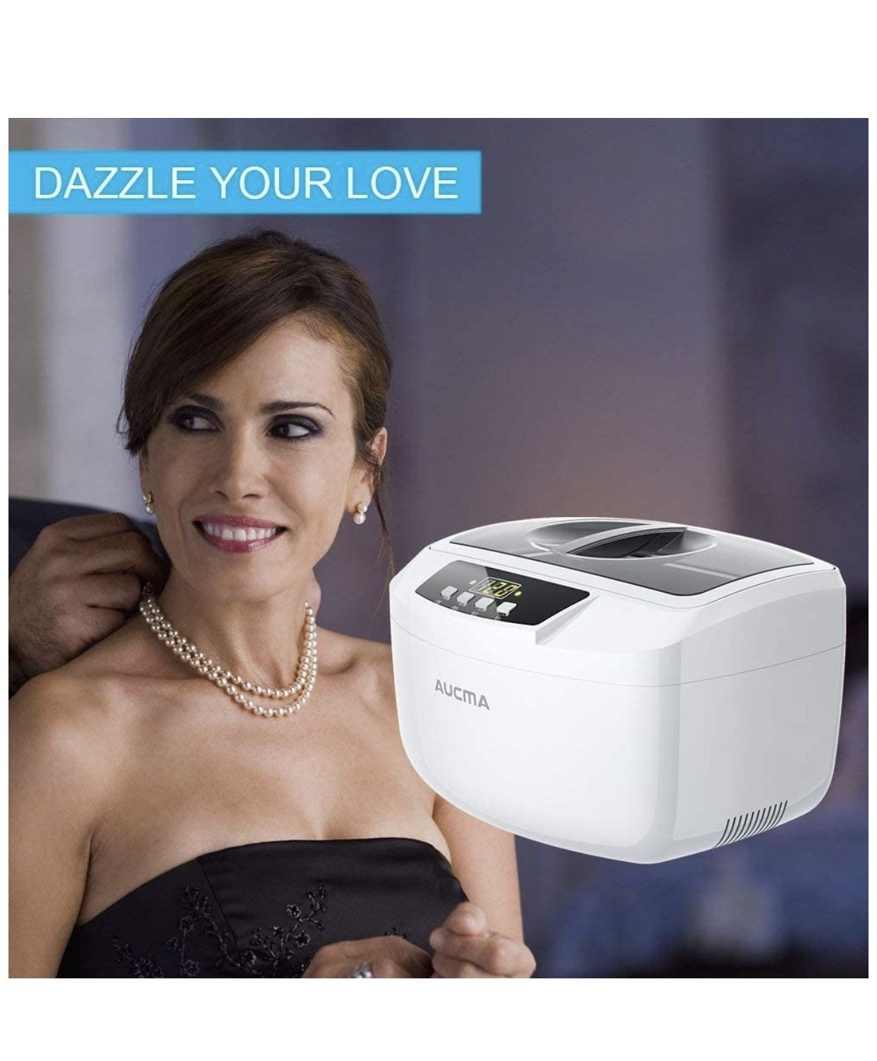 Ultrasonic Cleaner, Professional 160 Watts 2.5L Heated Ultrasonic Jewelry Cleaners Industrial Grade with Digital Timer for Home & Commercial (White)