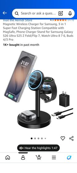 Brand new iPhone android 3 in 1 charger station