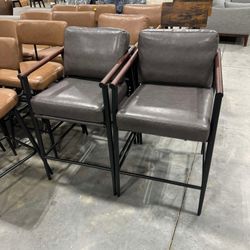 Set of 2 Charlotte Modern Counter Stool (little scratches)