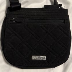 Vera Bradley Little Flap Hipster Black Crossbody