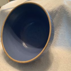 Antique Blue Glazed Stoneware Bowl 