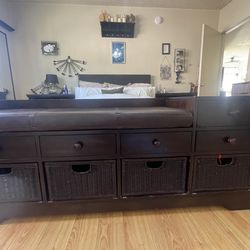 OBO: Real Wood Bench w. Storage