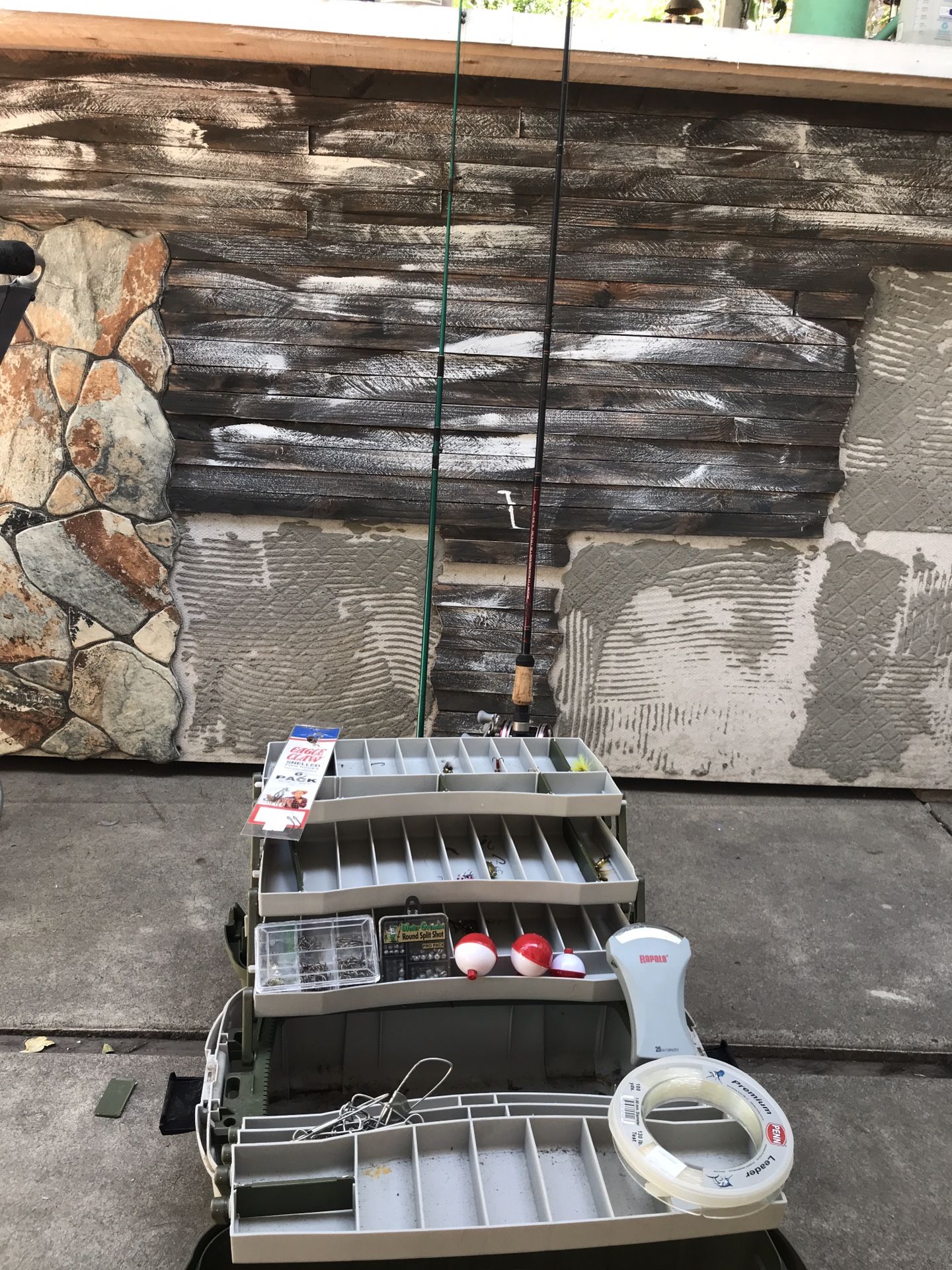 Fishing Set! 2 Fishing Reels And One Fishing Accessory Foldable/expandable Case With Accessories Included!