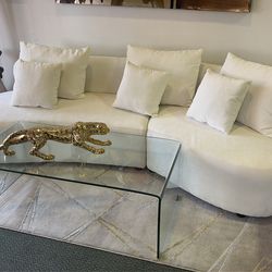 CURVED SECTIONAL in beige (also in grey)