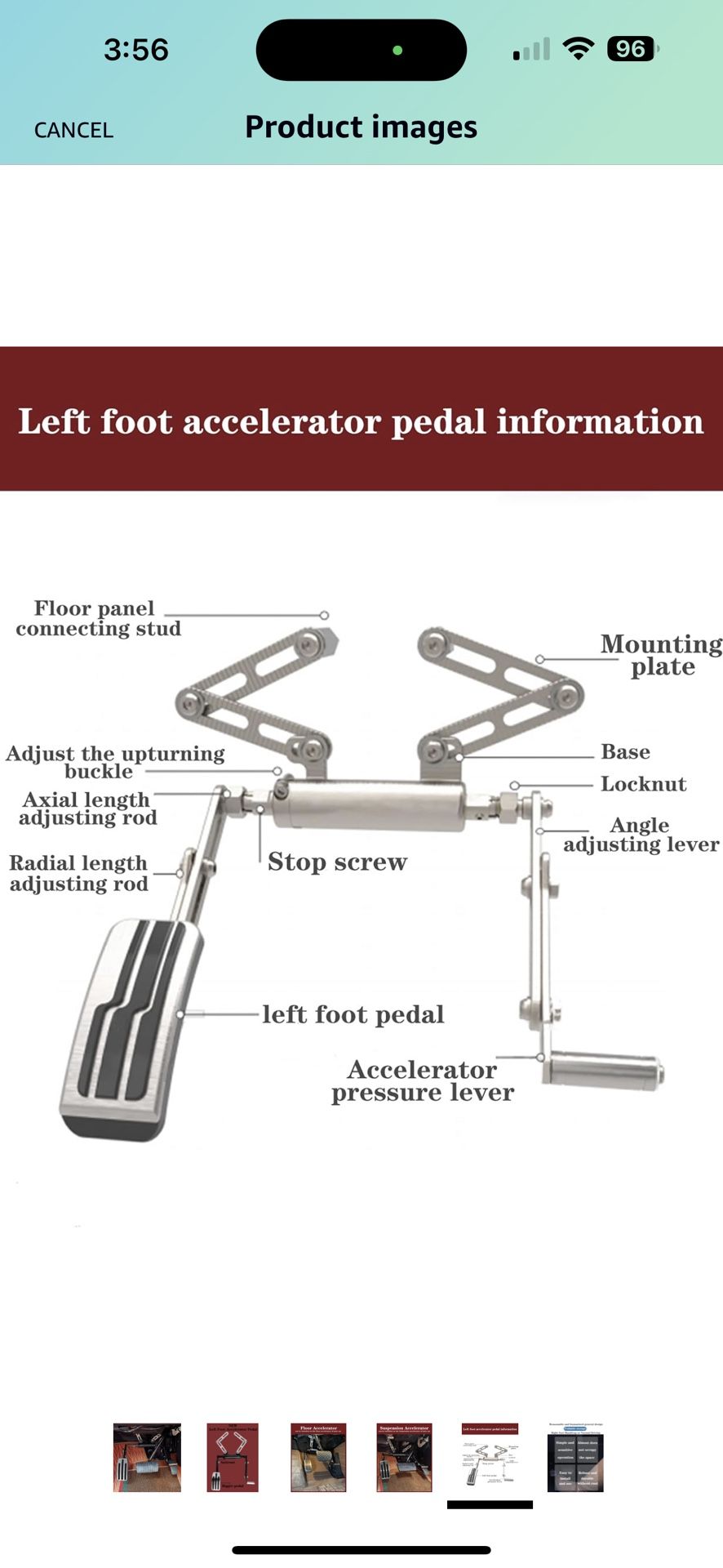 Left Foot Accelerator Pedal Portable for Disabled Drivers Left Foot Accelerator Gas Pedal Assist for Handicap Disabled Injured Stroke Drivers (Left Fo