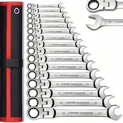 12pcs Dual-Head Flexible Ratchet Wrench Set,