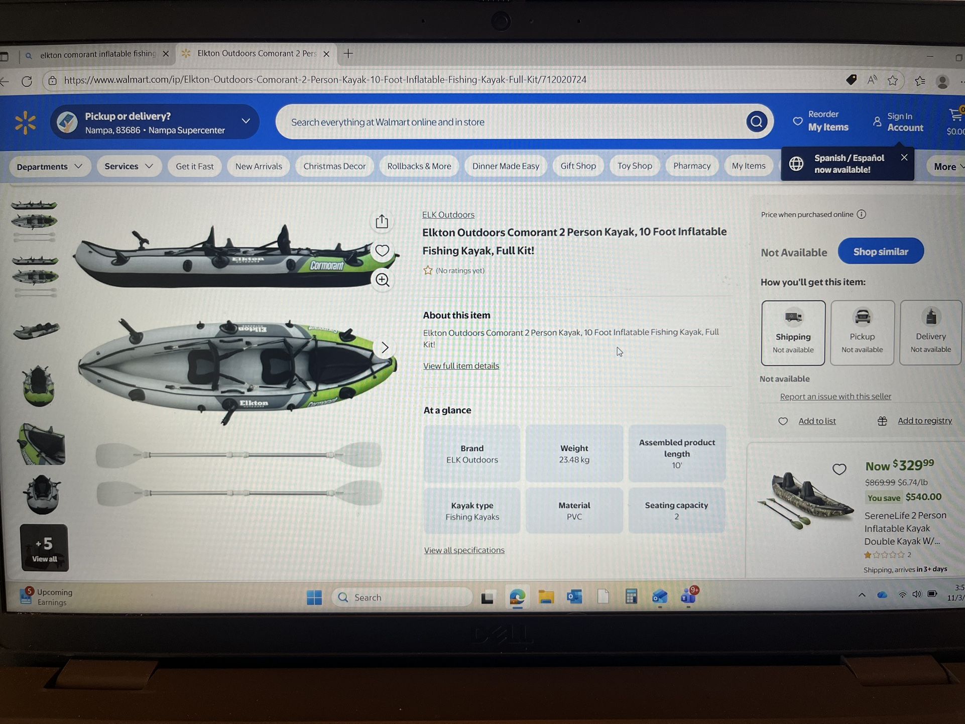 Inflatable Fishing Kayak