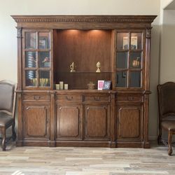 Large Brown Office Armoire/Cabinet/Dresser