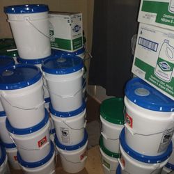 Laundry Detergent Buckets & Bleach For Sale