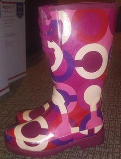Womens Coach Rain Boots Size 5
