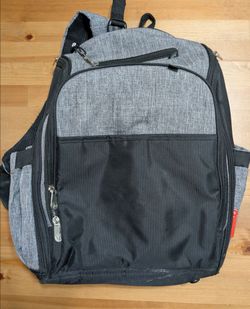 Fisher-Price Gray and Black Diaper Backpack