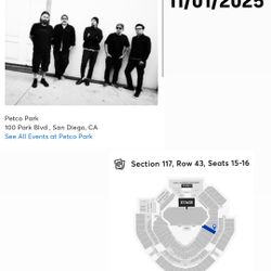 Selling 2 Tickets Dia De Los Deaftones 