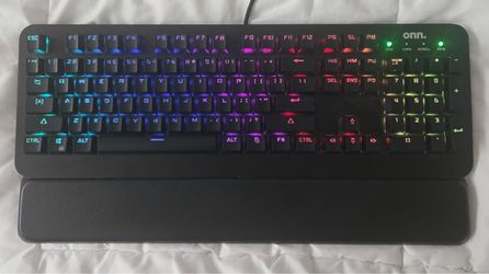 ONN RGB Gaming Keyboard with removable wrist rest