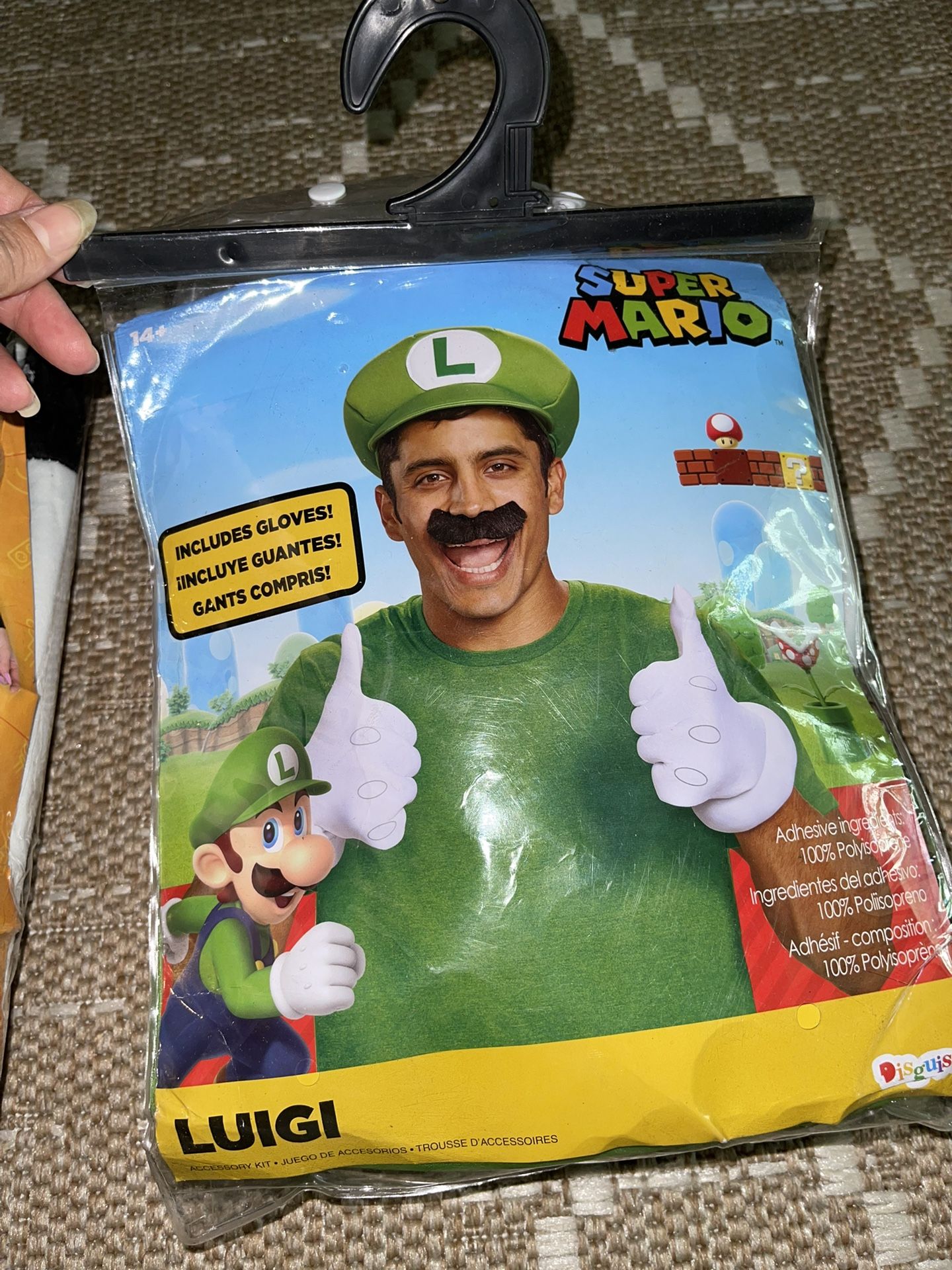 Luigi's Hat Gloves And Mustage