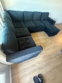 HONBAY Modular Sectional Couch Sleeper Sofa Bed with Storage Seats Oversized Sectional Couches