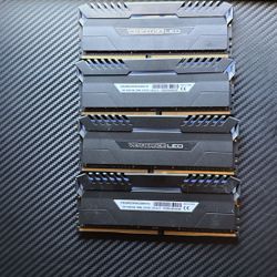 VENGEANCE® LED 64GB (4 x 16GB) DDR4 DRAM 3200MHz C16 Memory Kit