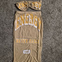 SHEIN Tan SEXY 2-peice Skirt&Bra 