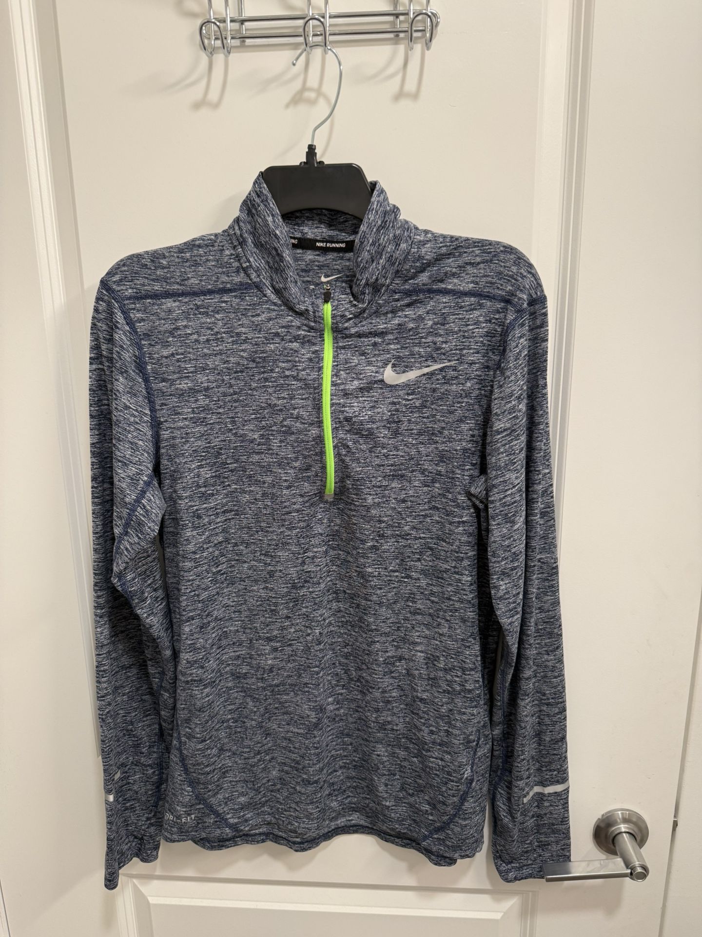 Nike Sweater Mens small blue Running Dri Fit Element 1/4 Zip Pullover
