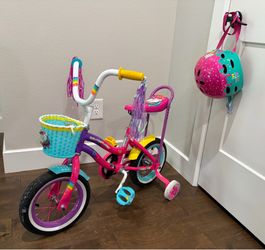 Little Mismatched bike and helmet girls 12”