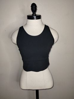 Victoria's Secret Pure Black Seamless Rib High Neck Padded Sport Bra VS Large