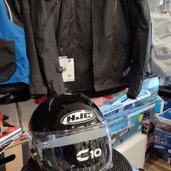 Motorcycle helmet and jacket combo special deal $250 don't miss out brand new available in different sizes