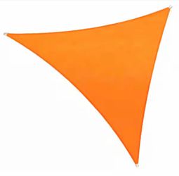 12 ft. x 12 ft. 220 GSM Orange Triangle Sun Shade Sail Screen