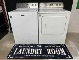 Maytag Centennial MVWC565FW2 Washer And MEDC300BW0 Dryer Set – Commercial Technology – Clean & Dependable
