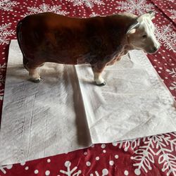Vintage Lefton China Hereford Bull Cow 1985