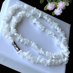 Moonstone Necklace  17 inch 