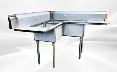NSF Corner Sink 3 Compartment C3T181812-18LRC