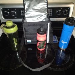 Lunch Box, 3 Water Bottles