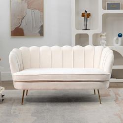 Cream White Loveseat 