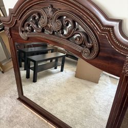 Pair Of Nightstands, Mirror And Long Dresser