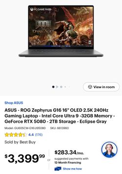Asus Rog Zephyrus G16 OLED Intel Ultra 9 32GB 2TB RTX 5080