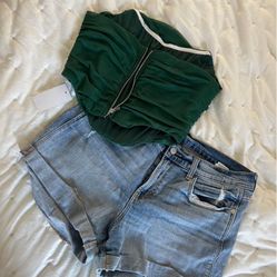 corset Top And Denim Shorts 10 For Both