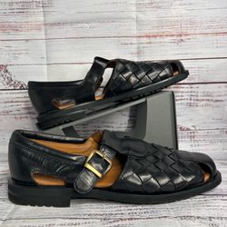 Allen Edmonds Leather Tivoli Made In Italy Vibram Fisherman Sandals Men’s 9.5