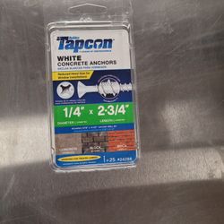 Tapcon
1/4 in. x 2-3/4 in. White Ultrashield Phillips-Flat-Head Concrete Anchors (25-Piece)