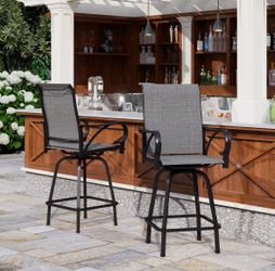 SET OF 2 Alyssia 29” Patio Bar Stools - brand new