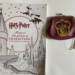 Harry Potter Coloring Book And Gryffindor Coin Purse