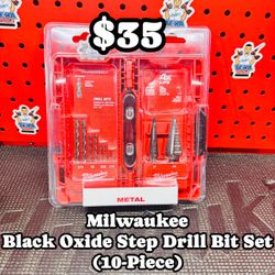 Milwaukee Black Oxide Step Drill Bit Set (10-Piece)