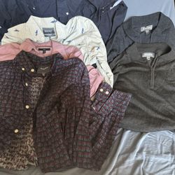 Lot Of 6 Bonobos Brand Medium Sz Men’s Shirts And Sweaters