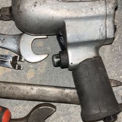 Blue Point 1/2” Air Impact And 1/2” Cordless Industrial Drill With Case ,  2 Battery’s 