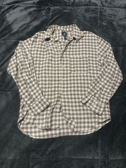 H&M brown plaid button up