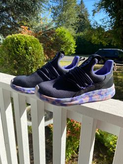 Adidas Lite Racer Adapt 7.0 Sneakers - Youth Girls size 3 Kids Tennis Shoes - Pull On Style - No Laces